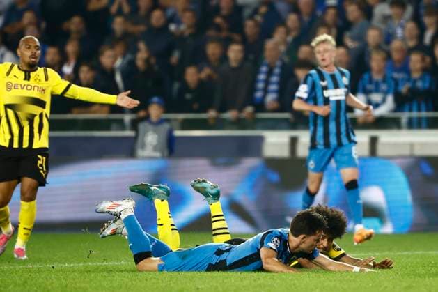 Club Brugge v Borussia Dortmund - UEFA Champions League BRUGGE, BELGIUM - SEPTEMBER 18 : during the UEFA Champions League - League phase matchday 1 match between Club Brugge and Borussia Dortmund at the Jan Breydel stadium on September 18, 2024 in Bruges , Belgium , 18 09 2024 Brugge Belgium  Copyright: xJanxDexMeuleneirx