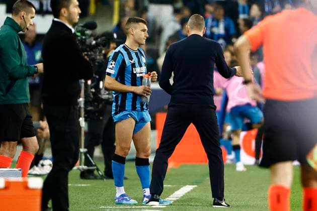 Club Brugge v Borussia Dortmund - UEFA Champions League BRUGGE, BELGIUM - SEPTEMBER 18 : Jutgla Ferran forward of Club Brugge during the UEFA Champions League - League phase matchday 1 match between Club Brugge and Borussia Dortmund at the Jan Breydel stadium on September 18, 2024 in Bruges , Belgium , 18 09 2024 Brugge Belgium  Copyright: xJanxDexMeuleneirx