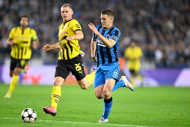Club Brugge v Borussia Dortmund - UEFA Champions League BRUGGE, BELGIUM - SEPTEMBER 18 : Tzolis Christos forward of Club Brugge during the UEFA Champions League - League phase matchday 1 match between Club Brugge and Borussia Dortmund at the Jan Breydel stadium on September 18, 2024 in Bruges , Belgium , 18 09 2024 Brugge Belgium  Copyright: xNicoxVereeckenx