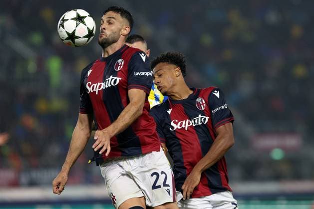 September 18, 2024, Bologna, Milan, Italy: Bologna, Italy 18.09.2024 : Charalampos Lykogiannis of Bologna during UEFA Champions League 2024-2025, day 1, football match Bologna FC 1909 - Shakhtar Donetsk at Renato Dall Ara stadium in Bologna on September 2024. CALCIO - UEFA Champions League - Bologna FC vs FC Shakhtar Donetsk  - ZUMAs349 20240918_zsa_s349_444 Copyright: xMarcoxIacobucci IpaxSportx xIpax
