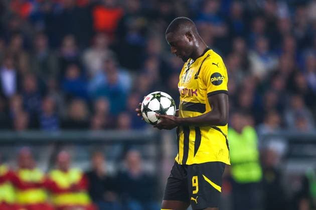 18 09 2024, Football, Season 2024 2025, UEFA Champions League, Matchday 1, FC Bruges Borussia Dortmund, Serhou Guirassy Borussia Dortmund goes to the penalty spot, Bruges Jan Breydel Stadium Belgium xRHR PHOTO ENx Copyright: DennisxEwert RHR-FOTOx RHR-FOTO DE