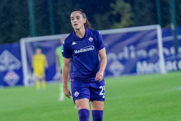 Florence, Italy, September 18th 2024: Lucia Pastrenge (23 Fiorentina) during the UEFA Women s Champions League round 2 match between ACF Fiorentina and VfL Wolfsburg at Viola Park in Florence, Italy. (Sara Esposito SPP) Copyright: xSaraxEspositox xSPPx spp-en-SaEsSp-SaraEsposito_SPP_-02410