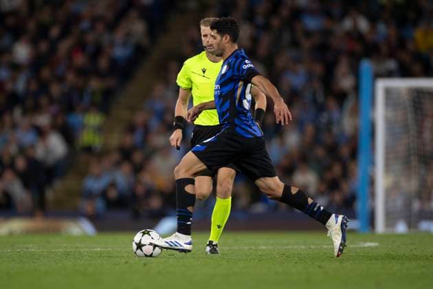 Manchester City v FC Internazionale Milano - UEFA Champions League 2024 25 League Phase MD1 Mehdi Taremi 99 of Inter Milan during the UEFA Champions League group stage match between Manchester City and Football Club Internazionale Milano at the Etihad Stadium in Manchester, England, on September 18, 2024. Manchester Manchester United, ManU Kingdom  Copyright: xMIxNewsx originalFilename:fletcher-manchest240918_npxLe.jpg