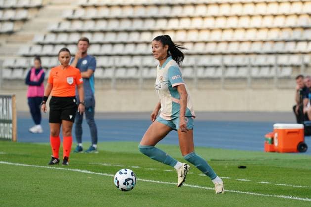 Leila Ouahabi of Man City Paris FC Women v Manchester City Women, UEFA Women s Champions League, Second Round, Football, Stade Charlety , Paris, France, 18 Sep 2024 EDITORIAL USE ONLY No use with unauthorised audio, video, data, fixture lists, club league logos or live services. Online in-match use limited to 120 images, no video emulation. No use in betting, games or single club league player publications.  Copyright: xDavexWinter Shutterstockx 14722161hf