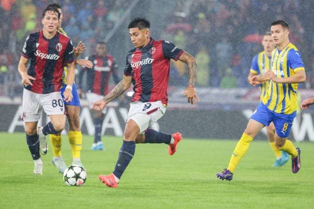 September 18, 2024, Bologna, Bologna, ITALY: During the Champions League match 09 18 2024 Football match between FC Bologna vs Shakhtar Donetsk at the Dall Ara stadium in Bologna Bologna ITALY - ZUMAs236 20240918_aap_s236_002 Copyright: xFabioxSassox