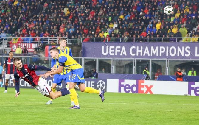 September 18, 2024, Bologna, Bologna, ITALY: Mykola Matviyenko of FC Shakhtar Donetsk ziwDuring the Champions League match 09 18 2024 Football match between FC Bologna vs Shakhtar Donetsk at the Dall Ara stadium in Bologna Bologna ITALY - ZUMAs236 20240918_aap_s236_022 Copyright: xFabioxSassox