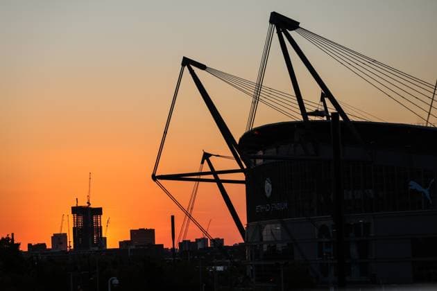 Manchester, England, September 18th 2024: General view outside the stadium of the UEFA Champions League game between Manchester City and Inter Milan at Etihad Stadium in Manchester, England (Natalie Mincher SPP) Copyright: xNataliexMincher SPPx spp-en-NaMi-335A5025