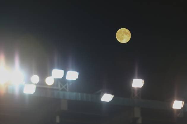 Full moon over Jan Breydel Stadion Club Brugge vs Borussia Dortmund, UEFA Champions League, Football, 1 Matchday, Season 2024 2025, 18 09 2024 PHOTO kolbert press Ant Palmer Jan Breydel Stadion Belgium Copyright: xkolbert-press AntxPalmerx