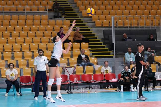 Lola Hernandez Van Den Bosch of CD Heidelberg Volkswagen during the Volleyball WEVZA CUP Women between Bezier VB and Heidelberg Volkswagen on 18 sept 2024 at the Palazzetto dello in Rome.  Copyright: x(c)xEmanuelaxVertolli SportReporx xx IPA_49823583 IPA_Agency_IPA49823583