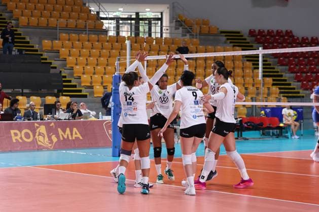 CD Heidelberg Volkswagen during the Volleyball WEVZA CUP Women between Bezier VB and Heidelberg Volkswagen on 18 sept 2024 at the Palazzetto dello in Rome.  Copyright: x(c)xEmanuelaxVertolli SportReporx xx IPA_49823598 IPA_Agency_IPA49823598