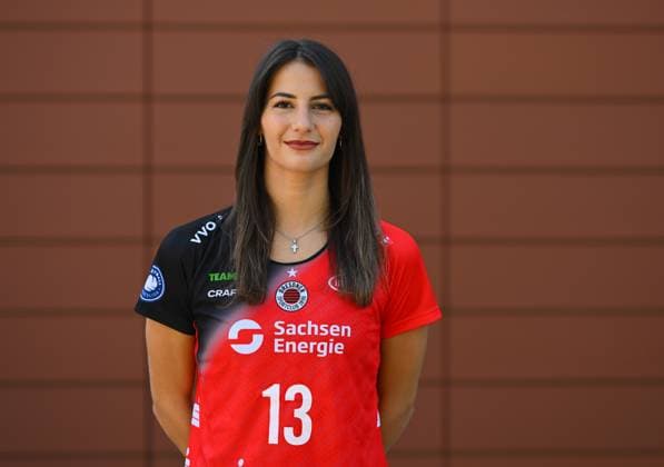Stamatia Kyparissi, head, headshot, portrait, portrait photo, Media Day at the Dresden Chamber of Crafts, Media Day, photo session, photo shoot, Dresdner SC, volleyball, 1 Bundesliga women, 1 Liga, DSC, season 2024 2025, 18 09 2024,