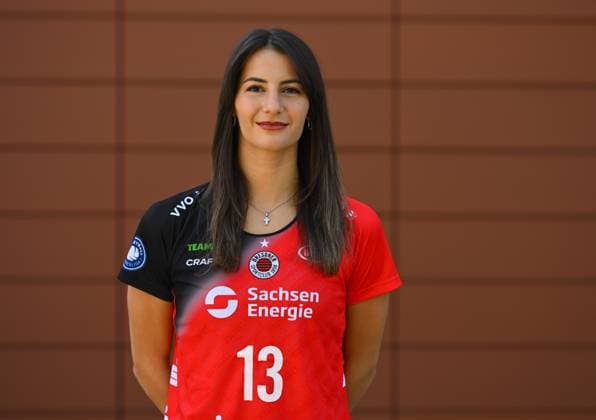 Stamatia Kyparissi, head, headshot, portrait, portrait photo, Media Day at the Dresden Chamber of Crafts, Media Day, photo session, photo shoot, Dresdner SC, volleyball, 1 Bundesliga women, 1 Liga, DSC, season 2024 2025, 18 09 2024,