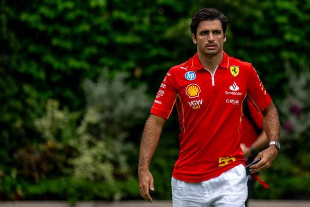 MARINA BAY, SINGAPORE: Carlos Sainz, racing for the Ferrari team during the 2024 Formula 1 Singapore Grand Prix at the Marina Bay Street Circuit in Marina Bay, Singapore