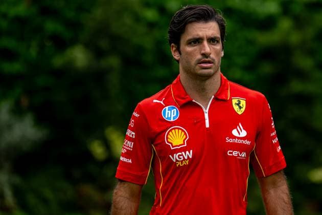 MARINA BAY, SINGAPORE: Carlos Sainz, racing for the Ferrari team during the 2024 Formula 1 Singapore Grand Prix at the Marina Bay Street Circuit in Marina Bay, Singapore