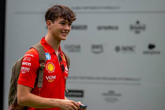MARINA BAY, SINGAPORE: Oliver Bearman, racing for the Ferrari team during the 2024 Formula 1 Singapore Grand Prix at the Marina Bay Street Circuit in Marina Bay, Singapore