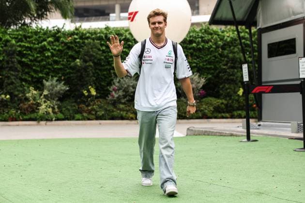 Mick Schumacher reserve driver in Formula One for Mercedes portrait during the Formula 1 Singapore Grand Prix 2024, 18th round of the 2024 Formula One World Championship, WM, Weltmeisterschaft from September 20 to 22, 2024 on the Marina Bay Circuit, in Singapore, Singapore - F1 - SINGAPORE GRAND PRIX 2024 DPPI Panoramic  240919_R18_SINGAPORE_DP_XB3_7685
