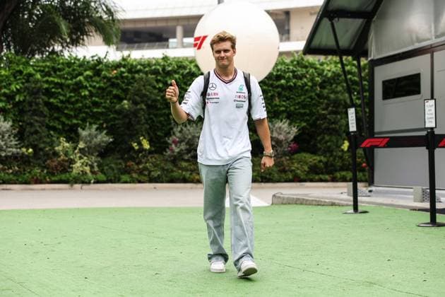 Mick Schumacher reserve driver in Formula One for Mercedes portrait during the Formula 1 Singapore Grand Prix 2024, 18th round of the 2024 Formula One World Championship, WM, Weltmeisterschaft from September 20 to 22, 2024 on the Marina Bay Circuit, in Singapore, Singapore - F1 - SINGAPORE GRAND PRIX 2024 DPPI Panoramic  240919_R18_SINGAPORE_DP_XB3_7684