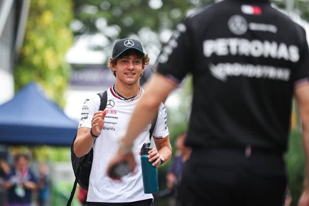 KIMI ANTONELLI Andrea (ita), Junior Driver of Mercedes AMG F1 Team, portrait during the Formula 1 Singapore Grand Prix 2024, 18th round of the 2024 Formula One World Championship, WM, Weltmeisterschaft from September 20 to 22, 2024 on the Marina Bay Circuit, in Singapore, Singapore - F1 - SINGAPORE GRAND PRIX 2024 DPPI Panoramic  240919_R18_SINGAPORE_DP_AV6_1201