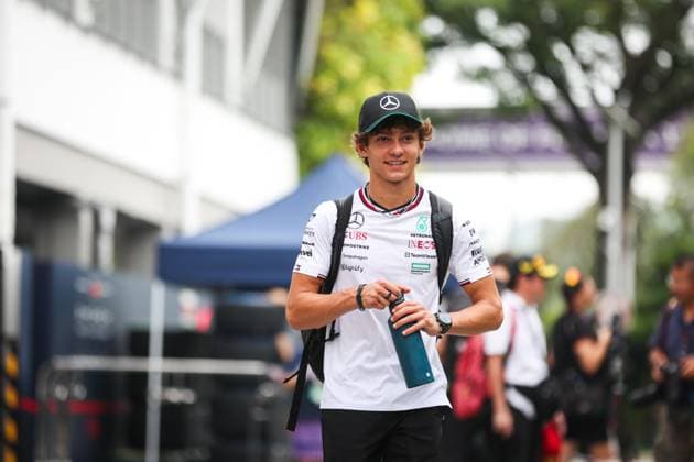 KIMI ANTONELLI Andrea (ita), Junior Driver of Mercedes AMG F1 Team, portrait during the Formula 1 Singapore Grand Prix 2024, 18th round of the 2024 Formula One World Championship, WM, Weltmeisterschaft from September 20 to 22, 2024 on the Marina Bay Circuit, in Singapore, Singapore - F1 - SINGAPORE GRAND PRIX 2024 DPPI Panoramic  240919_R18_SINGAPORE_DP_AV6_1192