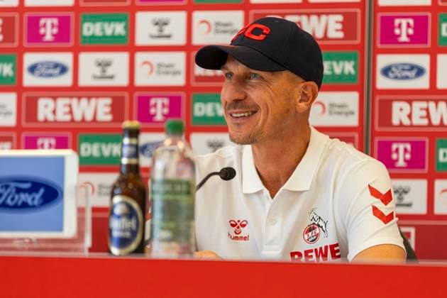 1 FC Köln, Press conference 19 09 2024 Gerhard Struber Head coach 1 FC Köln at the press conference of 1 FC Köln before the match against Fortuna Düsseldorf, on 19 09 2024, Geissbockheim, Köln DFL regulations prohibit any use of photographs as image sequences and or quasi video Copyright: xBEAUTIFULxSPORTS Meuselx