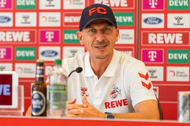 1 FC Köln, Press conference 19 09 2024 Gerhard Struber Head coach 1 FC Köln at the press conference of 1 FC Köln before the match against Fortuna Düsseldorf, on 19 09 2024, Geissbockheim, Köln DFL regulations prohibit any use of photographs as image sequences and or quasi video Copyright: xBEAUTIFULxSPORTS Meuselx