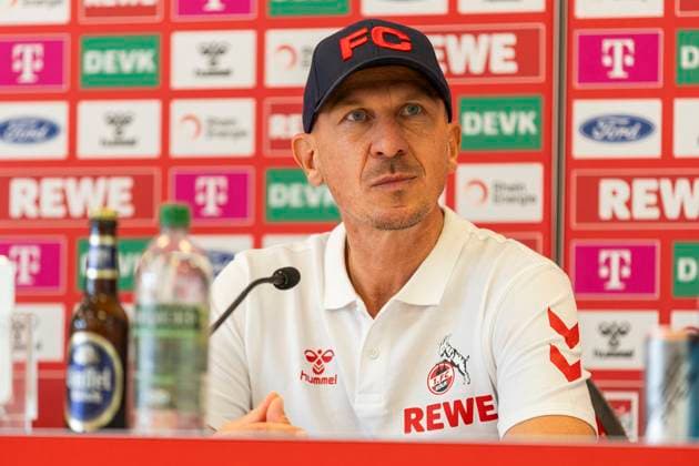 1 FC Köln, Press conference 19 09 2024 Gerhard Struber Head coach 1 FC Köln at the press conference of 1 FC Köln before the match against Fortuna Düsseldorf, on 19 09 2024, Geissbockheim, Köln DFL regulations prohibit any use of photographs as image sequences and or quasi video Copyright: xBEAUTIFULxSPORTS Meuselx