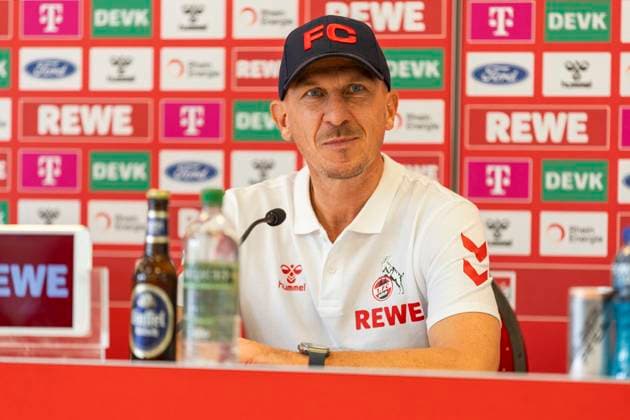 1 FC Köln, Press conference 19 09 2024 Gerhard Struber Head coach 1 FC Köln at the press conference of 1 FC Köln before the match against Fortuna Düsseldorf, on 19 09 2024, Geissbockheim, Köln DFL regulations prohibit any use of photographs as image sequences and or quasi video Copyright: xBEAUTIFULxSPORTS Meuselx