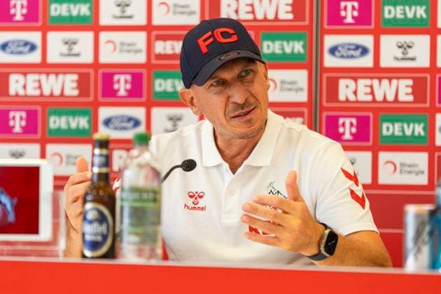 1 FC Köln, Press conference 19 09 2024 Gerhard Struber Head coach 1 FC Köln at the press conference of 1 FC Köln before the match against Fortuna Düsseldorf, on 19 09 2024, Geissbockheim, Köln DFL regulations prohibit any use of photographs as image sequences and or quasi video Copyright: xBEAUTIFULxSPORTS Meuselx