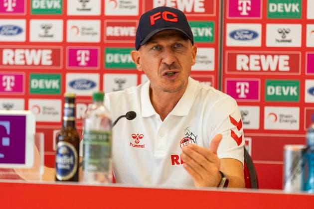 1 FC Köln, Press conference 19 09 2024 Gerhard Struber Head coach 1 FC Köln at the press conference of 1 FC Köln before the match against Fortuna Düsseldorf, on 19 09 2024, Geissbockheim, Köln DFL regulations prohibit any use of photographs as image sequences and or quasi video Copyright: xBEAUTIFULxSPORTS Meuselx