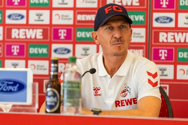 1 FC Köln, Press conference 19 09 2024 Gerhard Struber Head coach 1 FC Köln at the press conference of 1 FC Köln before the match against Fortuna Düsseldorf, on 19 09 2024, Geissbockheim, Köln DFL regulations prohibit any use of photographs as image sequences and or quasi video Copyright: xBEAUTIFULxSPORTS Meuselx