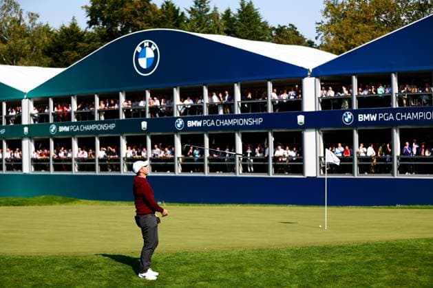 Rory Mcilroy of Northern Ireland reacts after missiing a chip on the 18th hole. BMW PGA, Golf Herren Championship, Day One, Golf, Wentworth, Surrey, UK - 19 Sep 2024  Copyright: xJamesxMarsh Shutterstockx 14728176f