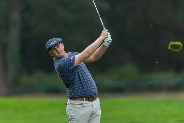 Harry Hall of England plays a shot on the 6th hole during round 1 of the BMW PGA, Golf Herren Championship at the Wentworth Golf Club, Virginia Water, England on 19 September 2024. Copyright: xGrantxWinterx 41780121