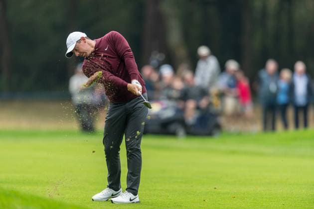 Rory McIlroy of Northern Ireland plays a shot on the 6th hole during round 1 of the BMW PGA, Golf Herren Championship at the Wentworth Golf Club, Virginia Water, England on 19 September 2024. Copyright: xGrantxWinterx 41780136