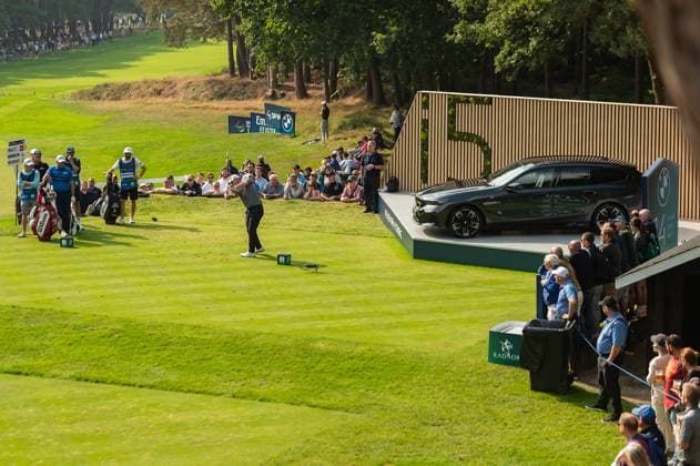 Bernd Wiesberger of Austria tees off on the 14th hole during round 1 of the BMW PGA, Golf Herren Championship at the Wentworth Golf Club, Virginia Water, England on 19 September 2024. Copyright: xGrantxWinterx 41780181