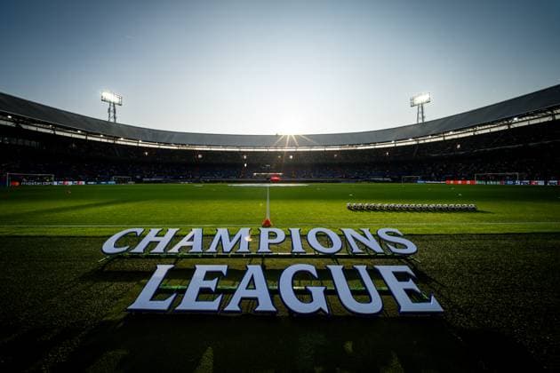UEFA Champions League: Feyenoord v Bayer 04 Leverkusen Rotterdam - The Champions League logo during the first round of new format of the Champions League 2024 2025. The match is set between Feyenoord and Bayer 04 Leverkusen at Stadion Feijenoord De Kuip on 19 September 2024 in Rotterdam, The Netherlands. Copyright: xTomxBodex