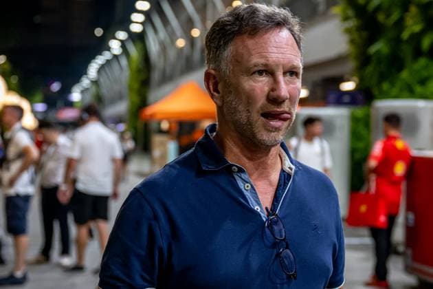 MARINA BAY, SINGAPORE: Christian Horner, The Team Principle of the Red Bull Racing team, at the 2024 Formula 1 Singapore Grand Prix at the Marina Bay Street Circuit in Marina Bay, Singapore.
