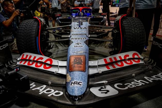 MARINA BAY, SINGAPORE: Daniel Ricciardo, racing for the Racing Bulls team during the 2024 Formula 1 Singapore Grand Prix at the Marina Bay Street Circuit in Marina Bay, Singapore.