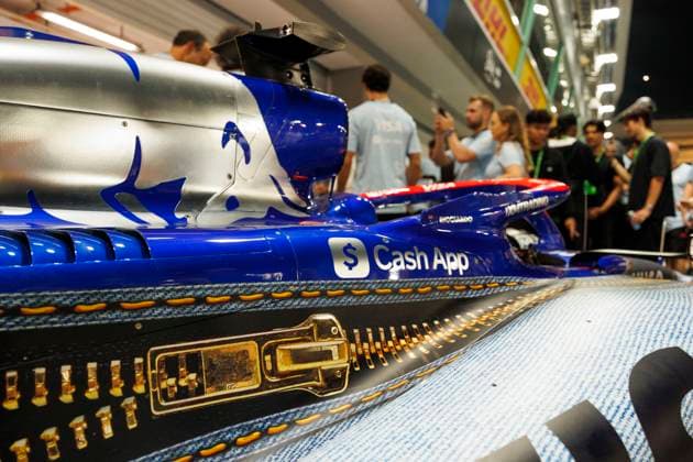 September 19, 2024, Singapore, Singapore: The Visa Cash App RB Formula One Team reveal their special livery in collaboration with Hugo Boss ahead of the F1 Grand Prix Singapore at the Marina Bay Street Circuit. Singapore Singapore - ZUMAs197 20240919_aaa_s197_188 Copyright: xGeorgexHitchensx