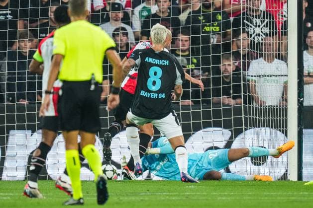 UEFA Champions League: Feyenoord v Bayer 04 Leverkusen Rotterdam - Feyenoord keeper Timon Wellenreuther during the first round of new format of the Champions League 2024 2025. The match is set between Feyenoord and Bayer 04 Leverkusen at Stadion Feijenoord De Kuip on 19 September 2024 in Rotterdam, The Netherlands. Copyright: xYannickxVerhoevenx