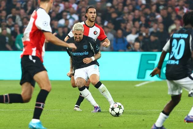 Robert Andrich 8 Bayer 04 Leverkusen Feyenoord Rotterdam vs Bayer 04 Leverkusen, UEFA Champions League, Soccer, Matchday 1, Season 2024 2025, 19 09 2024 Photo kolbert press Ant Palmer Stadion Rotterdam De Kuip Netherlands Copyright: xkolbert-press AntxPalmerx