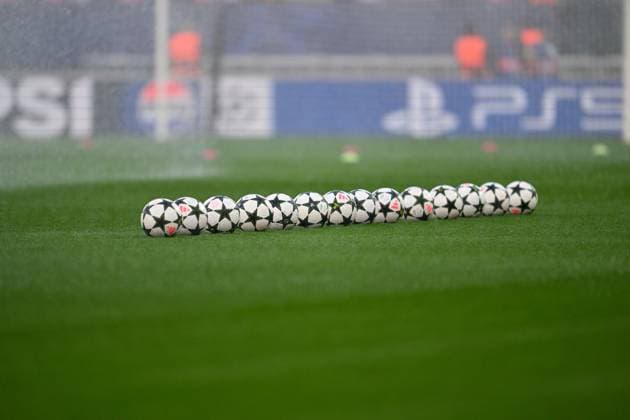 SOCCER - UEFA CL, Brest vs Sturm GUINGAMP,FRANCE,19.SEP.24 - SOCCER - UEFA Champions League, Stade Brestois 29 vs SK Sturm Graz. Image shows a feature with balls.  GEPAxpictures xAvnixRetkoceri