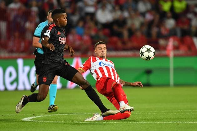 CRVENA ZVEZDA vs BENFICA FLORENTINO LUIS Benfica football player at the UEFA Champions League match against Red Star at the Rajko Mitic stadium, Belgrade 19.09.2024. MN Press mi Football, Red Star, UEFA Champions League, Benfica Belgrade Rajko Mitic stadium Serbia Copyright: xMNxPressx