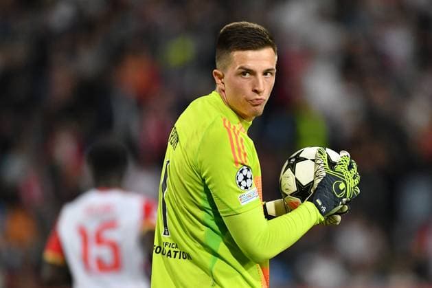 CRVENA ZVEZDA vs BENFICA ANATOLIY TRUBIN Benfica football goalkeeper at the UEFA Champions League match against Red Star at the Rajko Mitic stadium, Belgrade 19.09.2024. MN Press mi Football, Red Star, UEFA Champions League, Benfica Belgrade Rajko Mitic stadium Serbia Copyright: xMNxPressx