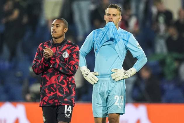 UEFA Champions League: Feyenoord v Bayer 04 Leverkusen Rotterdam - Feyenoord keeper Timon Wellenreuther during the first round of new format of the Champions League 2024 2025. The match is set between Feyenoord and Bayer 04 Leverkusen at Stadion Feijenoord De Kuip on 19 September 2024 in Rotterdam, The Netherlands. Copyright: xTomxBodex