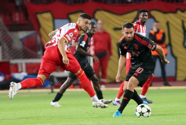 CRVENA ZVEZDA vs BENFICA RADE KRUNIC Red Star football player at the UEFA Champions League match against Benfica at the Rajko Mitic stadium, Belgrade 19.09.2024. MN Press mr Football, Red Star, UEFA Champions League, Benfica Belgrade Rajko Mitic stadium Serbia Copyright: xMNxPressx