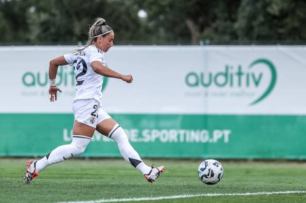 Alcochete, Portugal, September 19th, 2024: Athenea (22 Real Madrid CF) in action during the UEFA Women s Champions League game between Sporting CP v Real Madrid CF at Estadio Aurelio Pereira, Alcochete, Portugal (Joao Bravo SPP) Copyright: xJoaoxBravoxx xSPPx spp-en-JoBr-JBF-2255