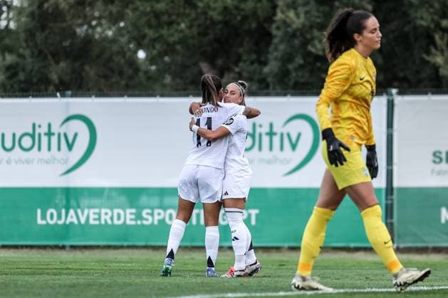 Alcochete, Portugal, September 19th, 2024: Athenea (22 Real Madrid CF) in action celebrating her goal during the UEFA Women s Champions League game between Sporting CP v Real Madrid CF at Estadio Aurelio Pereira, Alcochete, Portugal (Joao Bravo SPP) Copyright: xJoaoxBravoxx xSPPx spp-en-JoBr-JBF-2278