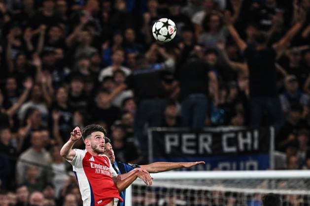 Mg Bergamo 19 09 2024 - Champions League Atalanta-Arsenal foto Matteo Gribaudi Image nella foto: Berat Djimsiti-Declan Rice 