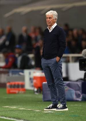 Bergamo, Italy, 19th September 2024. Gian Piero Gasperini Head coach of Atalanta looks on during the UEFA Champions League match at Gewiss Stadium, Bergamo. Picture credit should read: Jonathan Moscrop Sportimage EDITORIAL USE ONLY. No use with unauthorised audio, video, data, fixture lists, club league logos or live services. Online in-match use limited to 120 images, no video emulation. No use in betting, games or single club league player publications. SPI-3299-0001