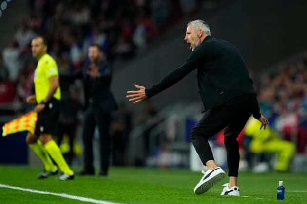 Atletico de Madrid v RB Leipzig - UEFA Champions League 2024 25 League Phase MD1 Marco Rose head coach of RB Leipzig reacts during the UEFA Champions League 2024 25 League Phase MD1 match between Atletico de Madrid and RB Leipzig at Estadio Civitas Metropolitano on September 19, 2024 in Madrid, Spain. Madrid Spain  Copyright: xJosexBretonx originalFilename:bretonhernandez-atletico240919_npSxz.jpg